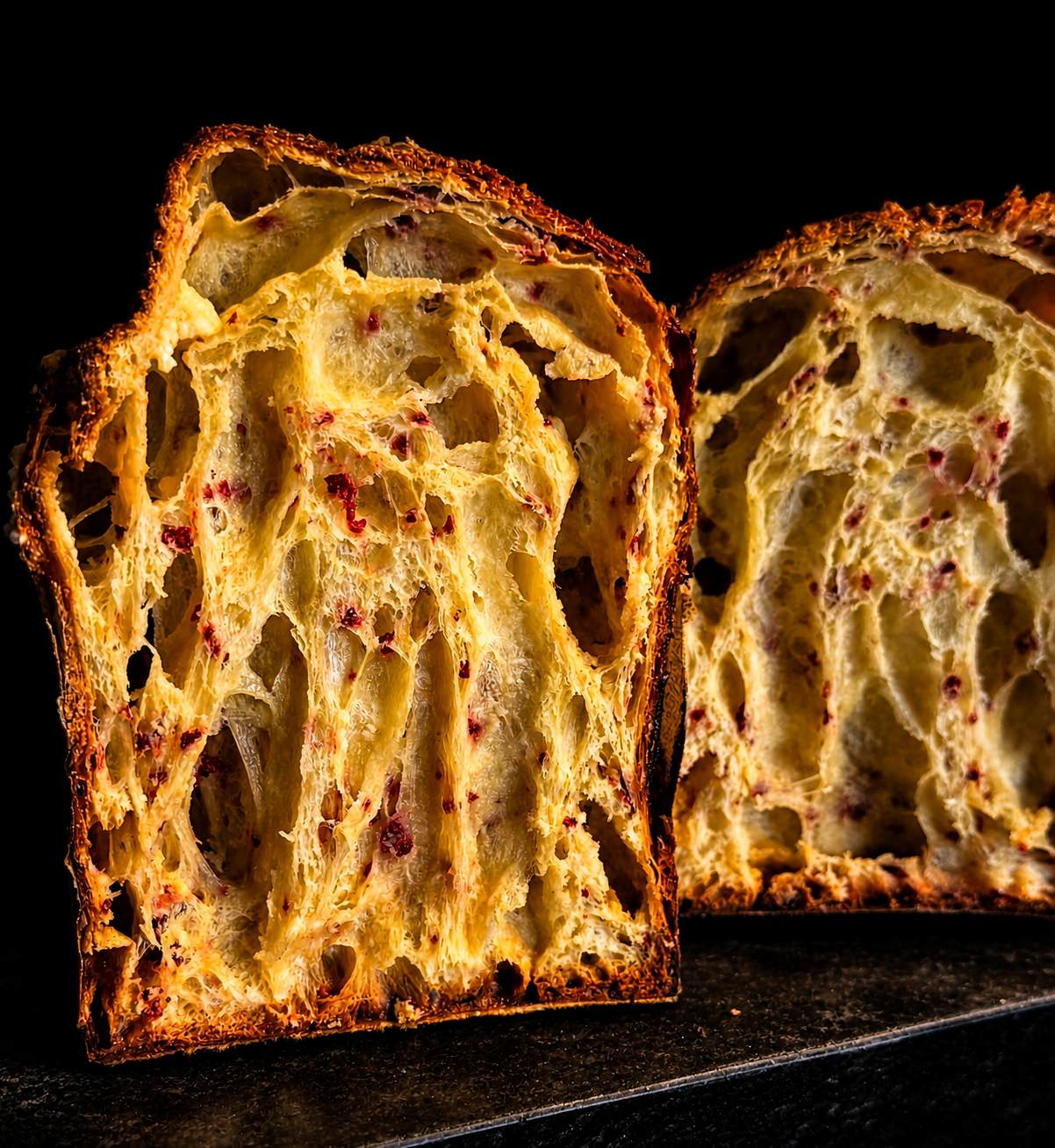 Raspberry White Chocolate Panettone